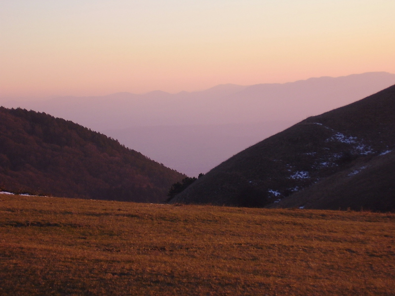 Panorama dal Monte Subasio in inverno