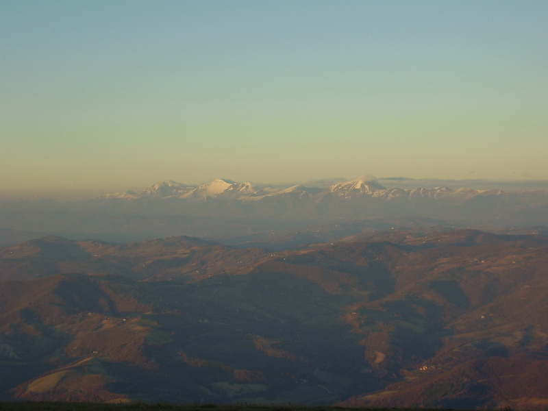 Panorama dal Monte Subasio in inverno